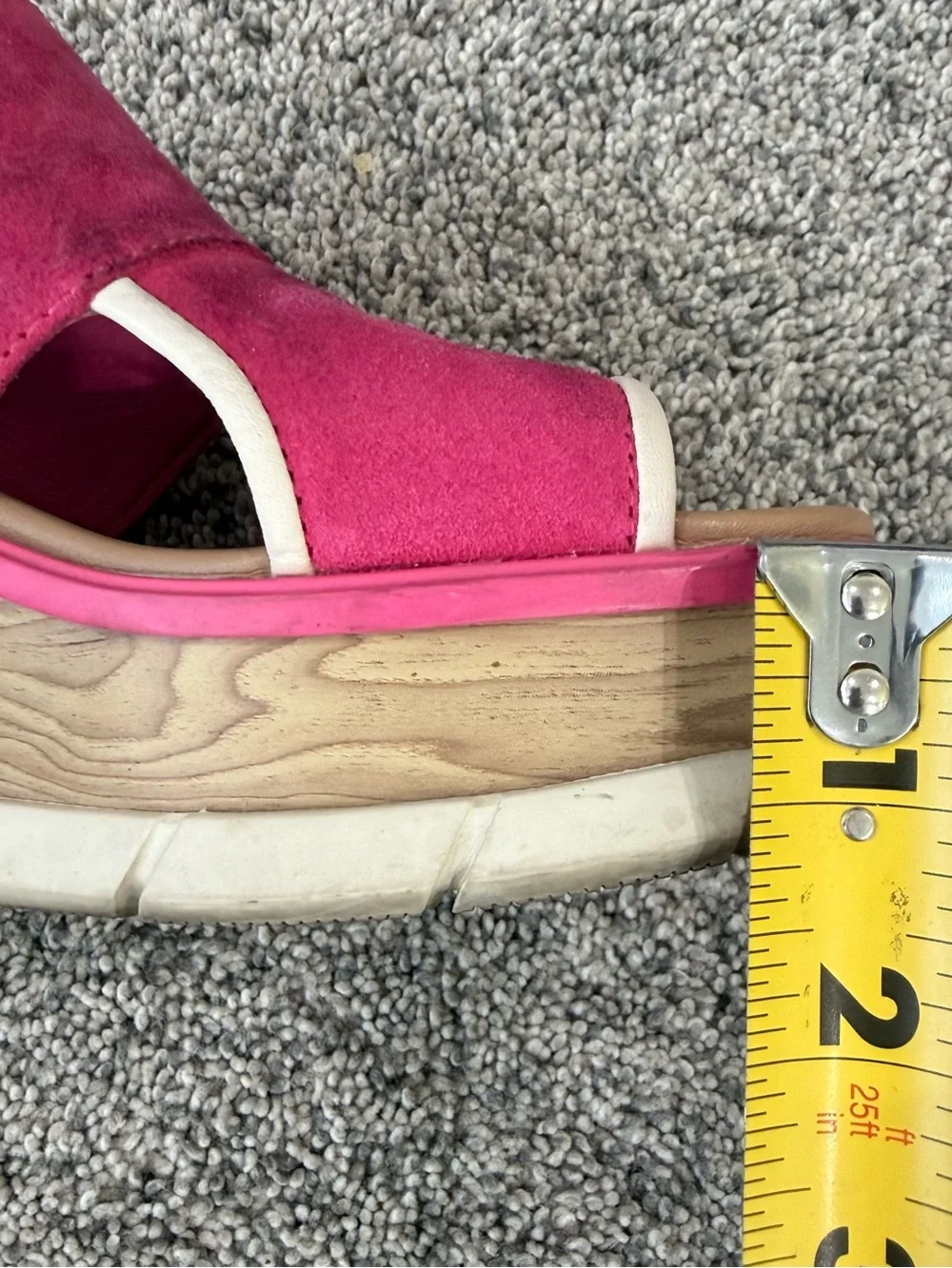 Sorel Pink Suede Wedge Platform Slide Sling backs Open Toe Women’s US 6.5 - Picture 9 of 12